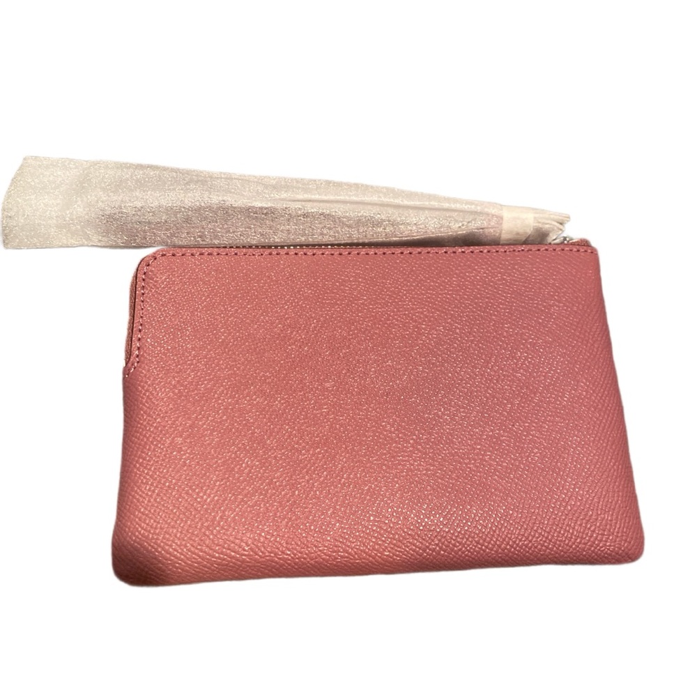 Coach Pink Leather Wristlet - Picture 2 of 4